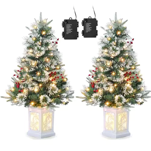 Premium Künstlicher Weihnachtsbaum 90 cm mit 78 Beleuchtung - Weihnachtsdeko für Zuhause