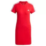 adidas Damen Essentials 3-Stripes Fitted Tee Dress