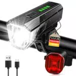 AHJ Fahrradlicht Set LED, StVZO zugelassen, USB aufladbar, wasserdicht