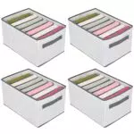 Alishomtll Kleiderschrank Organizer, Faltbare Aufbewahrungsbox mit 7 Fächern