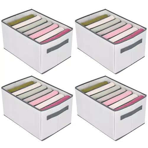Alishomtll Kleiderschrank Organizer, Faltbare Aufbewahrungsbox mit 7 Fächern