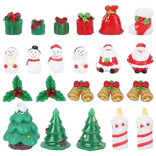 Amosfun Weihnachts-Miniaturset für kreative Dekoration und Puppenhauszubehör