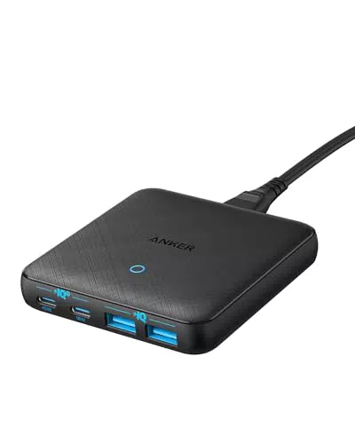 Anker USB-C Ladegerät 65W II mit 4-Port GaN Netzteil für MacBook und iPad Pro