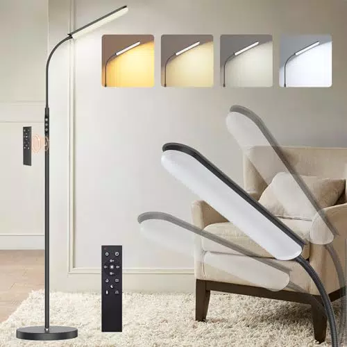 ANTENLICHT Stehlampe LED dimmbar mit Fernbedienung und Timer-Funktion