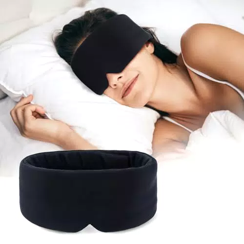 Aosun Schlafmaske für Frauen & Herren, Seitenschläfer Schlafbrille Weich Bequem