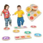 Arkyomi Balanciersteine für Kinder - Holz Balance Board für drinnen und draußen