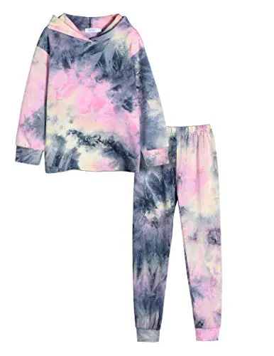 Arshiner Mädchen Hoodie und Hose Set – Leichter Freizeit Trainingsanzug für 5-6 Jahre