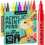 Artistro Acryl Stifte - Hochwertiges Zeichenset für Stein, Glas, Holz und mehr
