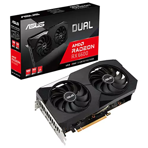 ASUS Radeon RX 6600 Gaming Grafikkarte 8GB DDR6, PCIe 4.0, HDMI 2.1, DisplayPort