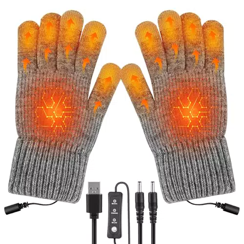 Aytop Beheizte Handschuhe für Damen und Herren, Waschbare Handwärmer für Winter