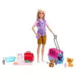 Barbie Tierrettungsspielset HRG50 mit Tiger und Äffchen für Rollenspielspaß