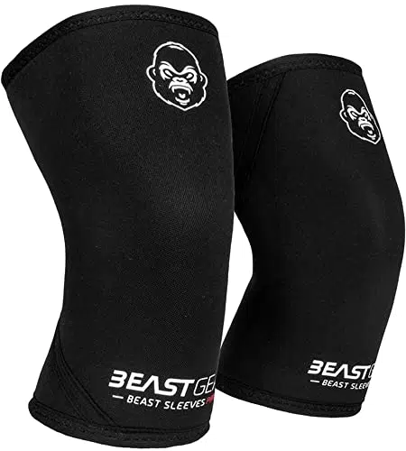 Beast Gear Kniebandage 7 mm – Neopren Knieschoner für Kraftsport und Gewichtheben