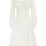 Belle Poque Damen Cocktailkleid mit quadratischem Ausschnitt und gesmoktem Rücken