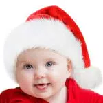 Benpen Nikolausmütze für Baby und Kinder – Klassische Plüsch Weihnachtsmütze