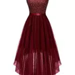 Berylove Glitzer Kleid Abendkleid Elegant für Hochzeiten und festliche Anlässe