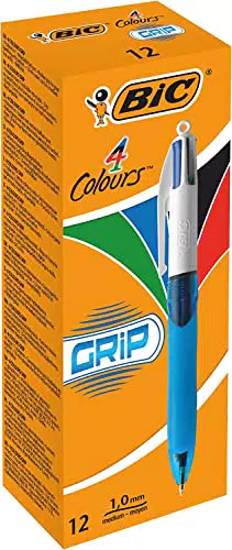 BIC Kugelschreiber Set mit gummiertem Griff – Ideal für Büro und Schule