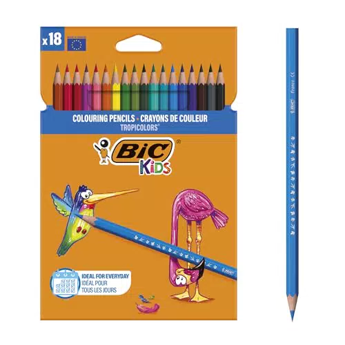 BIC Tropicolors Buntstifte Set - Bruchsichere Malstifte für Kinder ab 5 Jahren