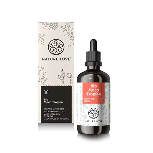 Bio Maca Tropfen - Hochdosiertes Maca Extrakt für vegane Ernährung