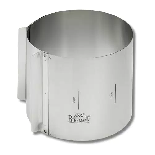 Birkmann Tortenring extra hoch, 15 cm, Federbandstahl für einfaches Backen