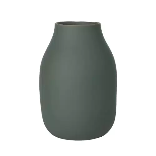 Blomus Vase L aus Steingut, elegante Tischvase für stilvolle Dekoration