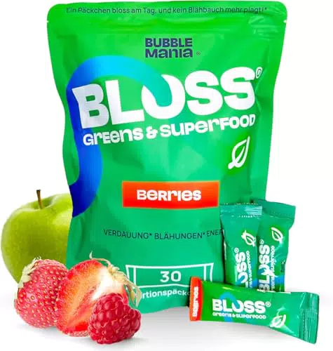 BLOSS Super Greens Pulver – Veganes Smoothie Mix für Darmgesundheit & Detox