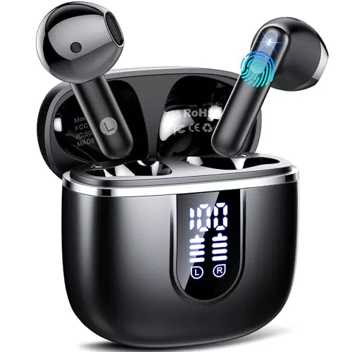Bluetooth Kopfhörer In Ear mit 4 ENC Mikrofon, 40Std Akkulaufzeit, IP7 wasserdicht