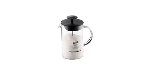 Bodum Milchschäumer Latteo 1446-01 mit Glasgriff, H 18cm, B 15,6cm, L 10cm