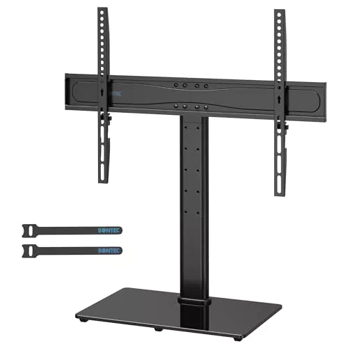 BONTEC TV Standfuß für 26-65 Zoll Fernseher, höhenverstellbar und stabil