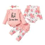 Borlai Baby Mädchen Kleidung Set mit langen Ärmeln und Rüsche Strampler