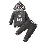 Borlai Baby Jungen Bruder Outfits Set mit Kapuze und Hose