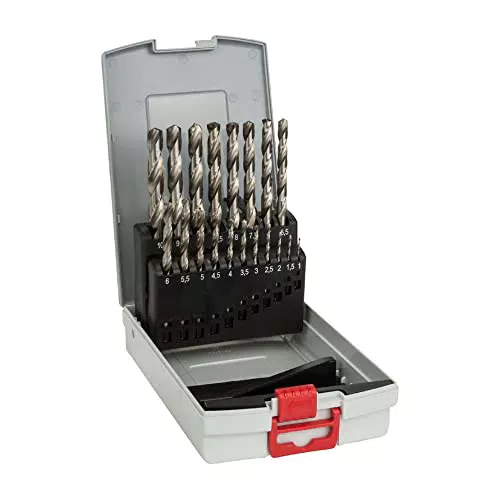 Bosch Professional HSS-G Metallbohrer-Set für Stahl, Ø 1-10 mm