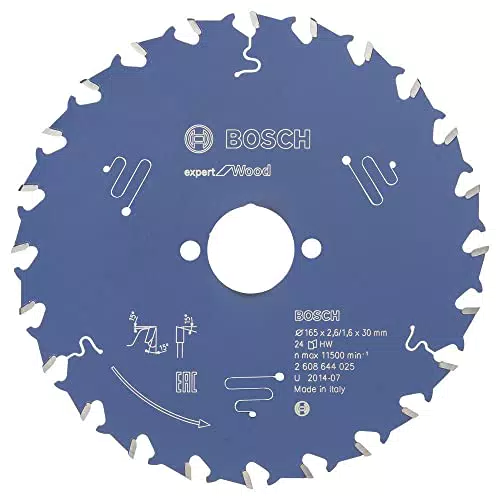 Bosch Professional Kreissägeblatt Expert für Holz, 165 mm, 24 Zähne