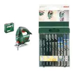 Bosch PST 650 Stichsäge mit 10tlg. Set für Holz und Metall