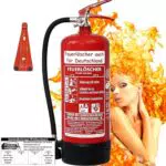 Brandengel® Feuerlöscher 6L Schaum für Brandklasse AB mit Prüfnachweis und Wandhalter