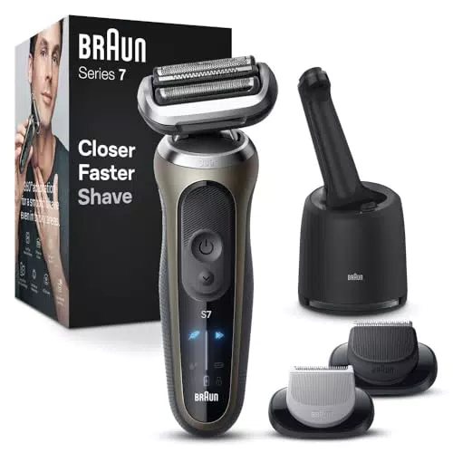 Braun Series 7 Elektrorasierer für Herren, Nass- und Trockenrasur, 72-C7650cc