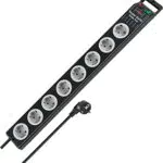 Brennenstuhl Super-Solid, Steckdosenleiste 8-Fach schwarz/grau