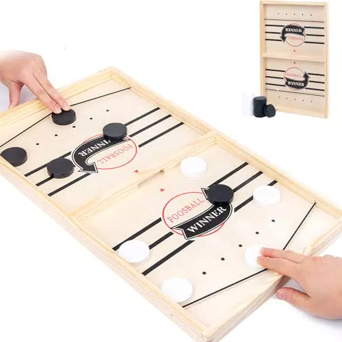 Hockey Fast Sling Puck Spiel - 2 in 1 tragbares Schachbrett-Set für Partys
