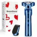 BrezoShield Rasierapparat Herren Elektrisch mit Präzisionstrimmer und EU Adapter