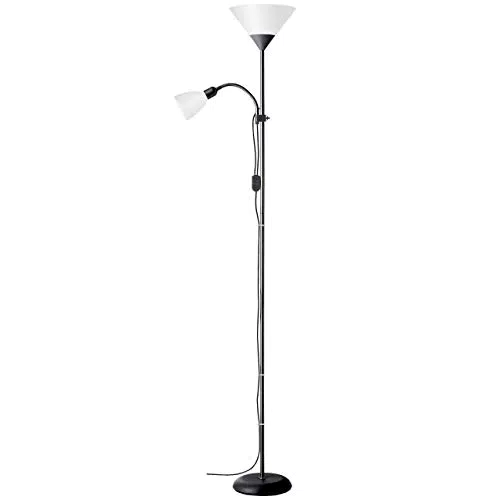 Brilliant Stehlampe 1,8m hoch, geeignet für LED, Leselampe mit Schnurzwischenschalter