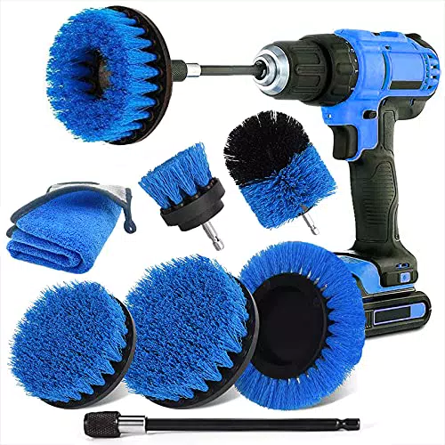 Power Scrubber Bohrmaschine Bürstenaufsatz mit Verlängerung und Mikrofasertuch