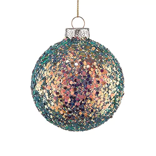 BUTLERS Weihnachtsbaumkugel Glitter - Christbaumschmuck aus Glas für die Weihnachtsdeko