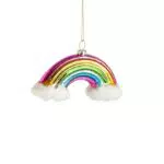 BUTLERS Weihnachtsbaumkugel Regenbogen Christbaumschmuck Glas Anhänger