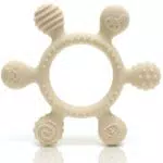 CAJA Beißring Baby Silikon BPA-frei | Zahnungshilfe und Spielzeug für Babys