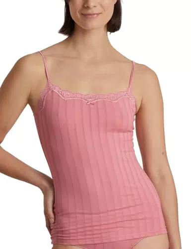 CALIDA Etude Toujours Spaghetti-Top Damen mit verstellbaren Trägern und Nadelstreifen
