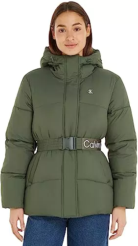 Calvin Klein Jeans Damen Logo Belt Short Puffer - Gepolsterte Jacke
