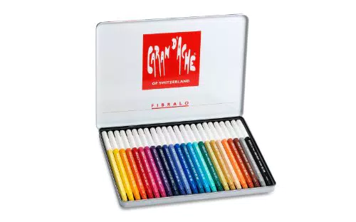 CARAN d'ACHE FIBRALO Aquarelle Filzstifte in Metallbox - Hochwertige Künstlerstifte