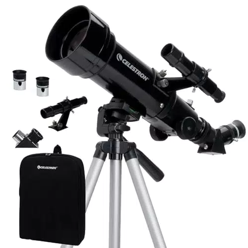 Celestron Reiseteleskop 70 Tragbares Refraktorteleskop-Set mit Rucksack