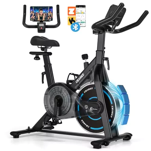 CHAOKE Heimtrainer Fahrrad mit App, Magnetwiderstand und verstellbarem Sitz