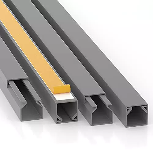 CILSON Kabelkanäle 10m Selbstklebend, 1,2 x 1,2 cm, Montagefertig