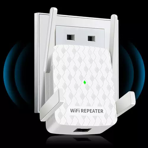 CINAMON WLAN Repeater 300 Mbit/s, bis zu 200 m², Unterstützung WPS